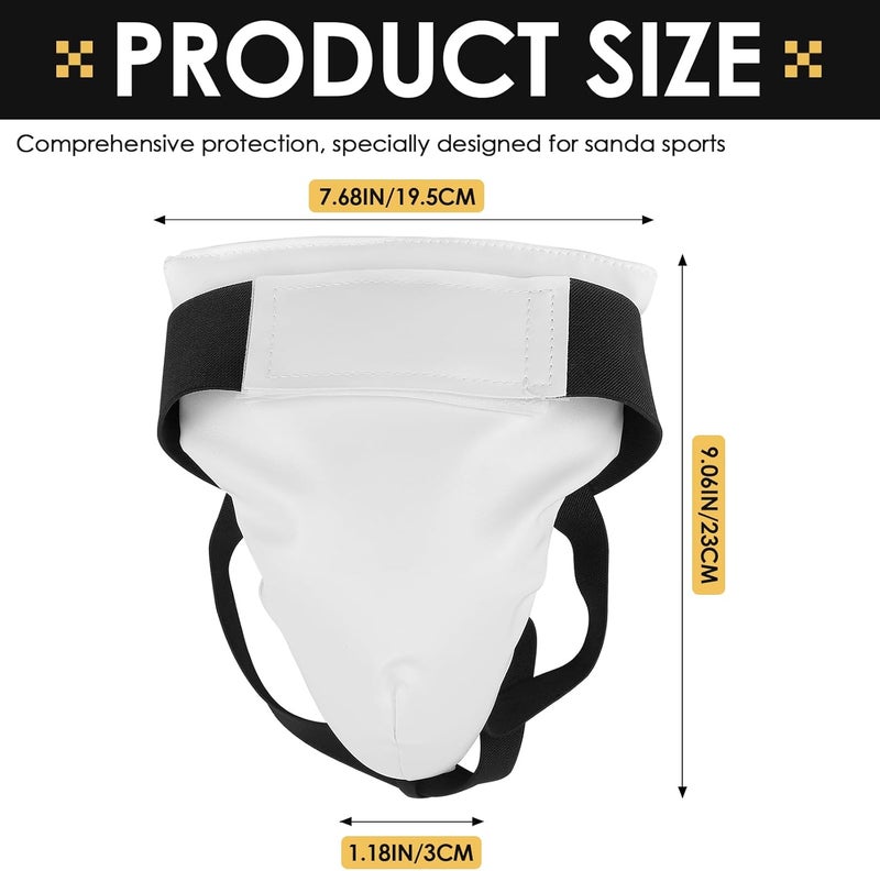 LCJAOF Groin Guard for Men&Boys - Shock-Absorbing Crotch Protector Cup for Taekwondo, Boxing, Kickboxing, Elastic Waistband Abdominal Protector for Fighting Sports Training - Image 2